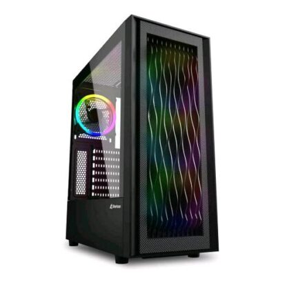 SHARKOON RGB WAVE CASEGAMING ATX MICRO ATX MINI-ATX PANNELLO LATERALE IN VETRO TEMPERATO 2xUSB-A 3.0 1xUSB-C 4xVENTOLE RGB PWM 120MM BLACK
