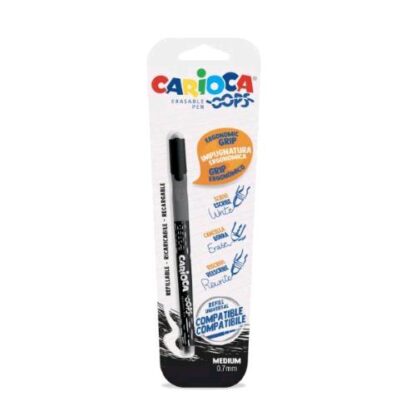 CARIOCA OOPS PENNA A SFERA PUNTA 0.7 mm CANCELLABILE CON GOMMINO INCHIOSTRO NERO