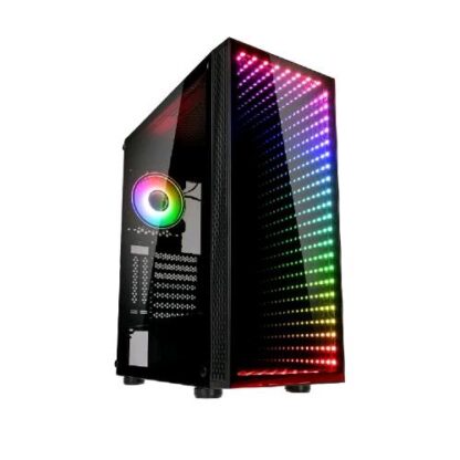 KOLINK VOID RIFT ARGB CASE MIDI TOWER ATX MICRO ATX MINI-ITX PANNELLO FRONTALE E LATERALE IN VETRO TEMPERATO 2XUSB-A 3.0 1XUSB-A 2.0 1XVENTOLA PWM ARGB 120MM BLACK