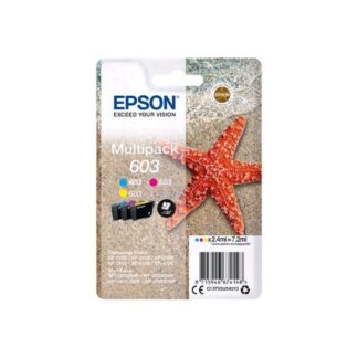 EPSON 603 MULTIPACK 3 COLORI CIANO-MAGENTA-GIALLO CARTUCCIA INCHIOSTRO BLISTER CON ALLARME PER Expression Home XP-2105, XP-2150, XP-2155, XP-3100, XP-3105, XP-3150, XP-3155, XP-4100, XP-4105, XP-4105 Small-in-One, XP-4150, XP-4155; WorkForce WF-2810DWF, W