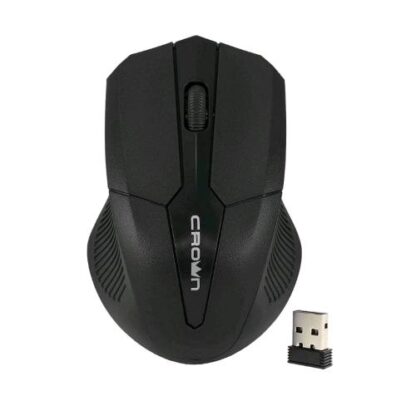 CROWN CMM-333W MOUSE OTTICO WIRELESS 1.200 DPI USB 2 TASTI NANO RICEVITORE NERO