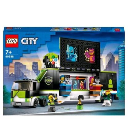 LEGO CITY CAMION DEI TORNEI DI GIOCO CON 3 MINIFIGURE UN PRESENTATORE E 2 GIOCATORI
