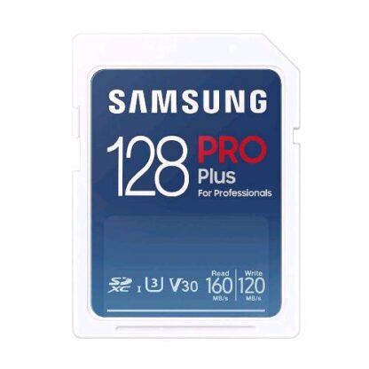 SAMSUNG PRO PLUS MEMORY CARD SDXC 128GB V30 U3 UHS-I 160MB/S BIANCO