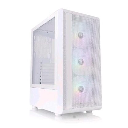 THERMALTAKE S200 TG ARGB CASE MID TOWER MINI-ITX MICRO-ATX ATX FRONTALE MESH PANNELLO LATERALE IN VERTO TEMPERATO 2xUSB.A 3.0 3xVENTOLE 120MM ARGB SNOW/WHITE