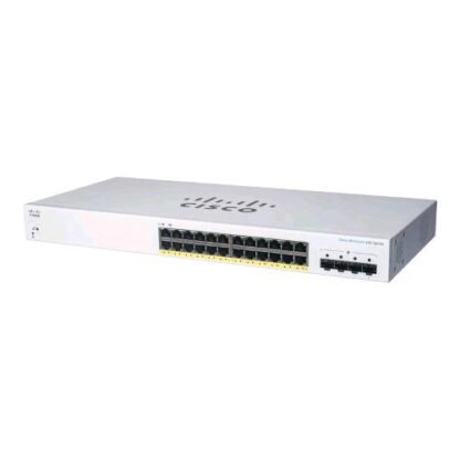 CISCO BUSINESS 220 CBS220-24T-4G SWITCH GESTITO L2 24 x 10/100/1000 + 4 x Gigabit SFP (uplink) MONTABILE A RACK BIANCO