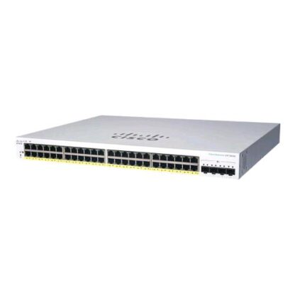 CISCO BUSINESS 220 CBS220-48T-4G SWITCH GESTITO L2 48 x 10/100/1000 + 4 x Gigabit SFP (uplink) MONTABILE A RACK BIANCO
