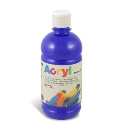 PRIMO TEMPERA ACRILICA IN BOTTIGLIA DA 500 ML BLU OLTREMARE