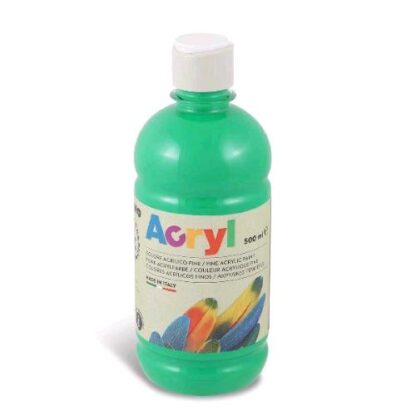 PRIMO TEMPERA ACRILICA IN BOTTIGLIA DA 500 ML VERDE