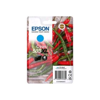 EPSON 503 XL CARTUCCIA INK CIANO 6.4 ML BLISTER CON ALLARME per EPL 5200; RIP Station 5200; WorkForce WF-2960