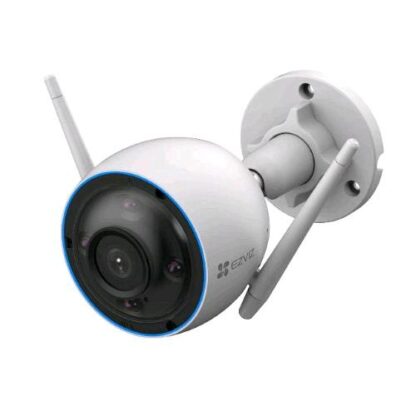 EZVIZ H3 TELECAMERA WI-FI SMART HOME IP 2K DA ESTERNO CON LUCE STROBO E SIRENA 3MP INTELIGENZA ARTIFICIALE VISIONE NOTTURNA A COLORI COMUNICAZIONE BIDIREZIONALE SLOT SCHEDE MICRO SD BIANCO