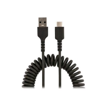 STARTECH CAVO SPIRALATO DI RICARICA 3A E SINCRONIZZAZIONE DA USB-A AD USB-C MASCHIO/MASCHIO 1 MT NERO