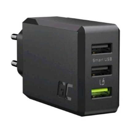 GREEN CELL CARICABATTERIE DA RETE ULTRA CHARGE SMART CHARGE 3 x USB-A 30 W NERO