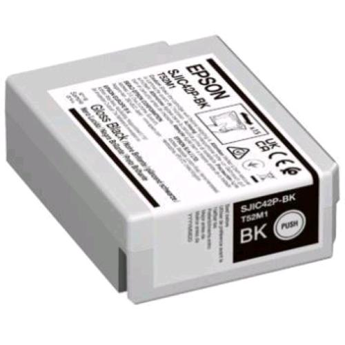 EPSON SJIC42P-BK CARTUCCIA INCHIOSTRO NERO ORIGINALE 50 ML PER ColorWorks CW-C4000E (BK)