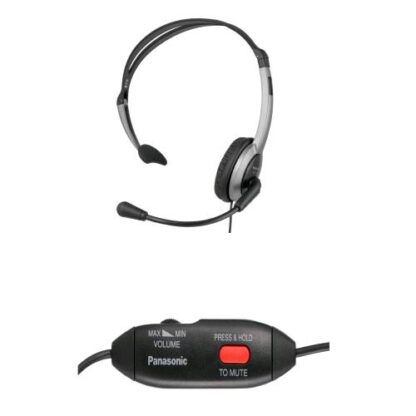 PANASONIC RP-TCA430E-S CUFFIA/MICROFONO AD ARCHETTO PIEGHEVOLE CON CONTROLLO VOLUME TASTO MUTE JACK 2.5mm