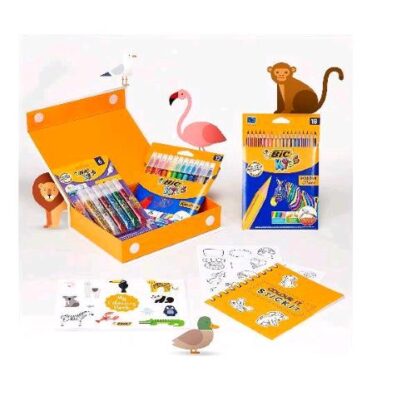 BIC MY COLOURING BOX KIT PER COLORARE COLORI ASSORTITI CONF 37 Pz.