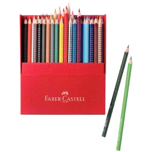 FABER CASTELL COLOUR GRIP STUDIOBOX MATITE ACQUERELLABILI COLORI ASSORTITI CONF 36 Pz.