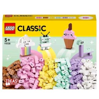 LEGO CLASSIC DIVERTIMENTO CREATIVO PASTELLI SET COSTRUZIONI IN MATTONCINI CON DINOSAURO GIOCATTOLO