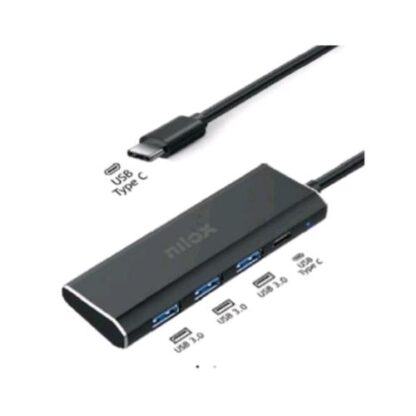 NILOX NXHUBUSBC03 HUB 4 PORTE USB-C 3 x USB-A 3.0 1 x USB-C NERO