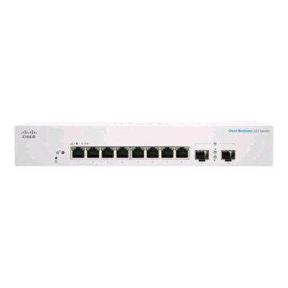 CISCO BUSINESS 220 SERIES CBS220-8T-E-2G-EU SWITCH GESTITO L2 8 x 10/100/1000 + 2 x Gigabit SFP (uplink) MONTABILE SU RACK