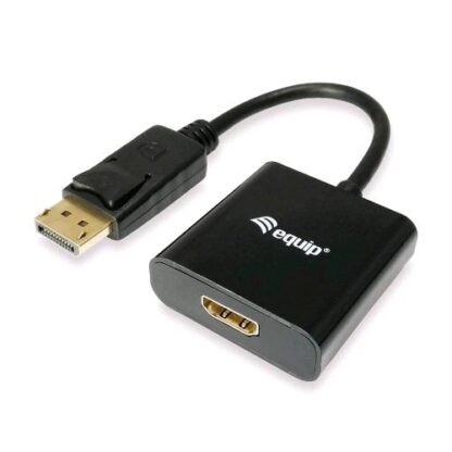 EQUIP 133438 ADATTATORE DA DISPLAYPORT A HDMI M/F FULL HD 15CM NERO