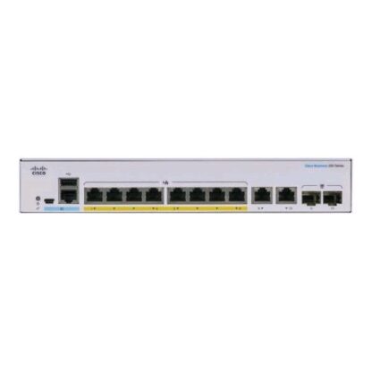 CISCO BUSINESS 250 SERIES CBS250-8FP-E-2G-EU SWITCH GESTITO L2/L3 8 x 10/100/1000 (PoE+) + 2 x SFP combinato PoE+ (120 W) MONTABILE SU RACK
