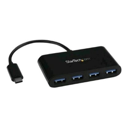 STARTECH HB30C4AB HUB USB-C 4 PORTE USB-A 3.0 SUPERSPEED ALIMENTAZIONE A BUS DESKTOP NERO