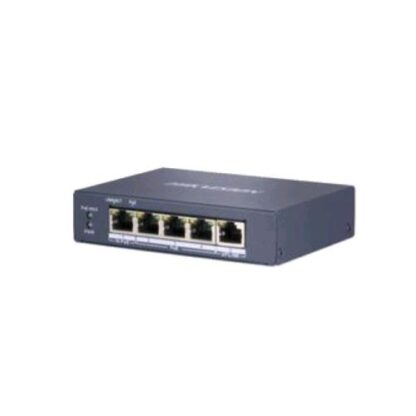 HIKVISION DS-3E0505HP-E SWITCH NON GESTITO L2 4 PORTE GIGABIT 10/100/1000 PoE 60 W + 1 UPLINK GIGABIT RJ45