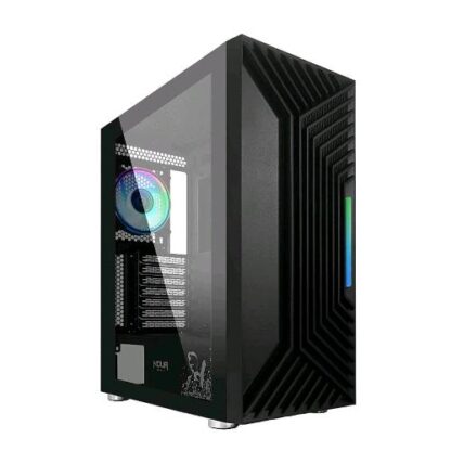 NOUA NE-O F18 CASE MID-TOWER E-ATX ATX M-ATX MINI-ATX PANNELLO LATERALE IN VETRO TEMPERATO 1XUSB 3.0 2xUSB 2.0 VETRO 1xVENTOLA 120MM ARGB BLACK