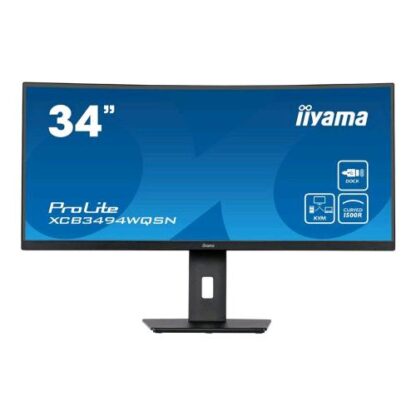IIYAMA PRO LITE XCB3494WQSN-B5 34" LED VA ULTRA WIDE QUAD HD CURVO 3440 x 1440 21:9 300 CDM 0,4 ms 3000:1 120Hz FREESYNC PREMIUM HDMI DISPLAYPORT 3 x USB-C 65 W