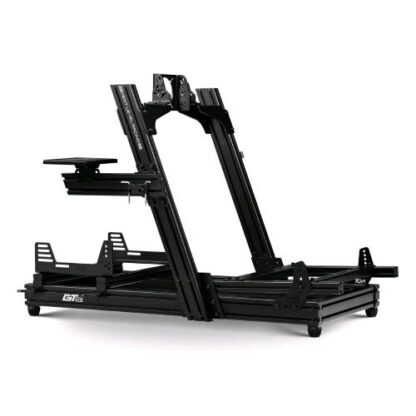 NEXT LEVEL RACING NLR-E023 GTELITE ALUMINIUM SIMULATOR COCKPIT - FRONT AND SIDE MOUNT EDITION BLACK