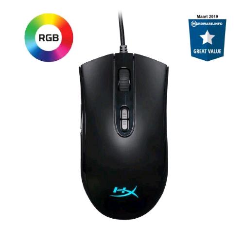 HP HYPERX PULSEFIRE CORE MOUSE GAMING USB RGB SENSORE OTTICO PIXART 3327 6.200 DPI