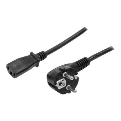 STARTECH CAVO ALIMENTAZIONE SCHUKO CEE 7/7 ANGOLATO A EC 60320 C13 250V 10A 18AWG 3 MT NERO