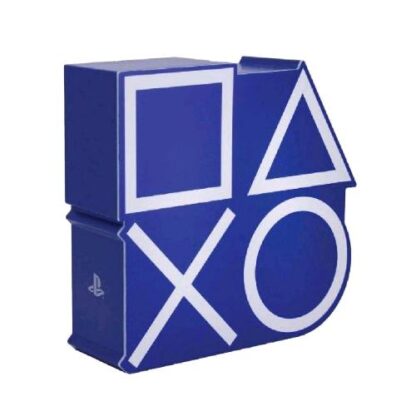 PALADONE BOX LIGHT LAMPADA DA TAVOLO PLAYSTATION 2D ICONS BLU BIANCO