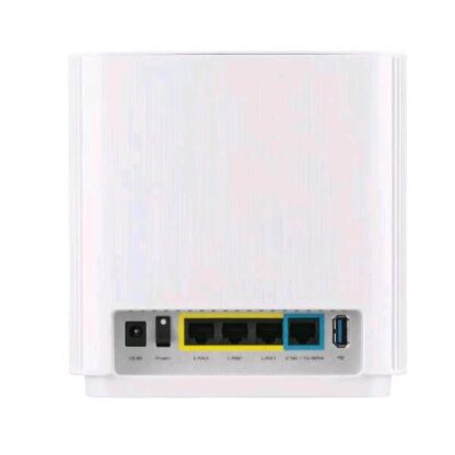 ASUS ZENWIFI XT9 ROUTER ESTENSIBILE SISTEMA WIFI 6 MESH TRIBANDA AX7800 FINO A 530 M2 WIFI A 7.8 GBPS 3 SSID SICUREZZA DI RETE E CONTROLLI PARENTALI PORTA 2.5 G COLORE BIANCO 1PZ