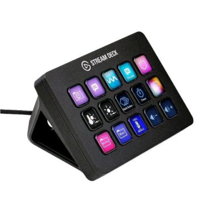 ELGATO STREAM DECK MK.2 CONTROLLER DA STUDIO 15 TASTI MACRO ATTIVA AZIONI NELLE APP E IN SOFTWARE QUALI OBS TWITCH YOUTUBE E ALTRO FUNZIONA CON MAC E PC BLACK
