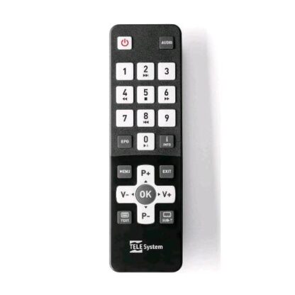 TELESYSTEM FACILE/02/UNICO TELECOMANDO ORIGINALE PER I DECODER DIGITALI TERESTRI FACILE/02 FACILE STEALTH/02 UNICO/01 UNICO/02 BLACK