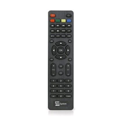 TELESYSTEM TS6105 TELECOMANDO ORIGINALE PER IL DIGITALE TERESTRE TS6105 T2HEVC BLACK