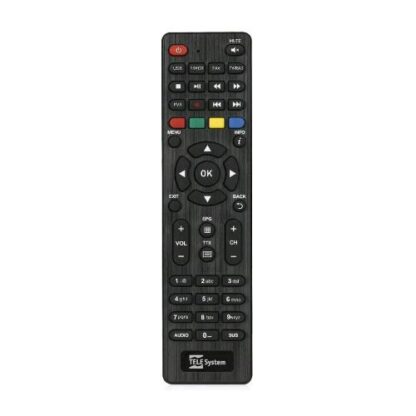 TELESYSTEM TS6816 TELECOMANDO ORIGINALE PER IL DECODER DIGITALE TERESTRE TS6816 T2HEVC BLACK