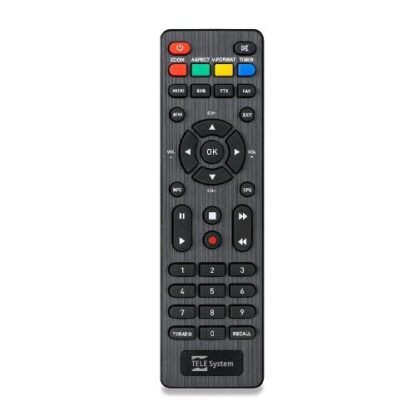 TELESYSTEM TS6818/6005 TELECOMANDO ORIGINALE PER IL DECODER DIGITALI TERRESTRI TS6816 T2HEVC BLACK
