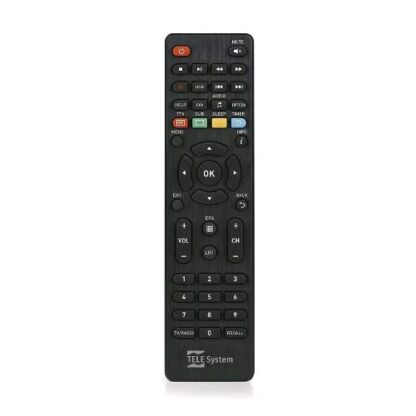 TELESYSTEM TS9018 TELECOMANDO ORIGINALE PER IL DECODER TS9018HEVC TIVUSAT BLACK