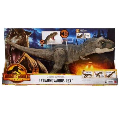 MATTEL JURASSIC WORLD T-REX 22X54 CM DEVASTA E DIVORA CON SUONO