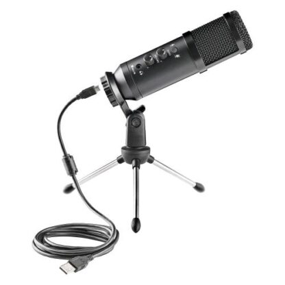 NGS GMICX-110 MICROFONO DA GIOCO USB CON TREPPIEDE FILTRO ANTI-POP INTERNO MICROFONO PER STREAMING TWITCH YOUTUBE PODCAST VOICE-OVER PC COMPATIBILI CON PS4 E PS5 PLUG&PLAY GREY