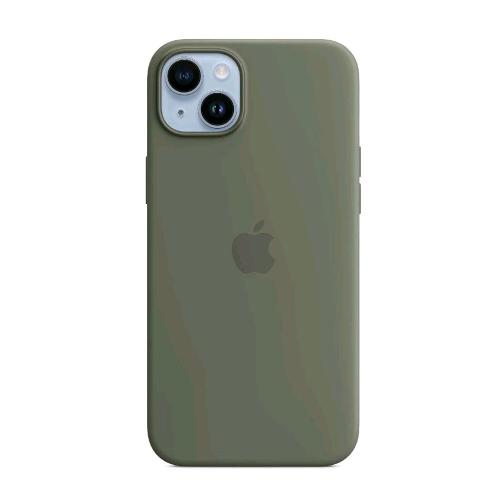 APPLE iPHONE 14 PLUS COVER ORIGINALE IN SILICONE CON MAGSAFE OLIVA