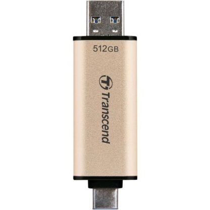 TRANSCEND FETFLASH CHIAVETTA USB-A USB-C 512GB USB3.2 TLC HIGH SPEED ROSE GOLD