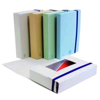 BREFIOCART ECO NEW CARTELLE CON ELASTICO 3 LEMBI IN CARTONCINO 250X350X30 mm CAMOSCIO CONF 6 Pz.
