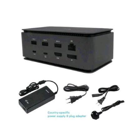 I-TEC DOCKING STATION USB4 METAL DUAL 4K HDMI DP POWER DELIVERY 80 W + I-TEC UNIVERSAL CHARGER 112 W NERO