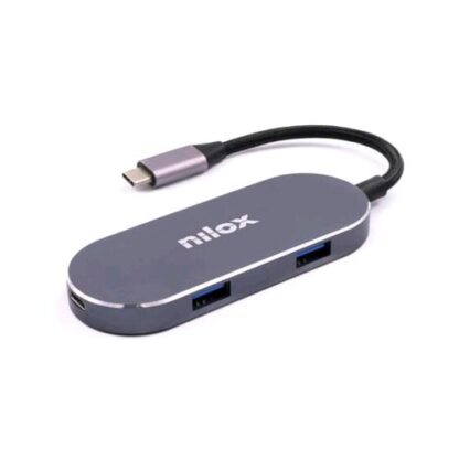 NILOX NXDSUSBC01 MINI DOCKING STATION DA USB-C A 1xHDMI 3xUSB-A 3.0 1xUSB-C PD 87W GRIGIO