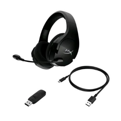 HP HYPERX CLOUD STINGER CORE CUFFIE GAMING WIRELESS CON MICROFONO LEGGERE 7.1 DTS HEADPHONE X SPATIAL AUDIO BLACK