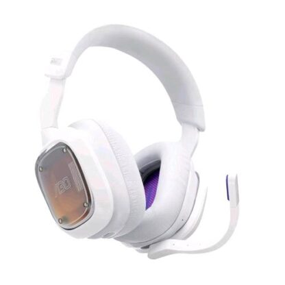 LOGITECH ASTRO A30 CUFFIE GAMING WIRELESS BLUETOOTH /CON CAVO CON MICROFONO RIMOVIBILE DOLBY ATMOS USB-C PER PS5 PS4 XBOX NINTENDO SWITCH PC ANDROID BIANCO PURPLE