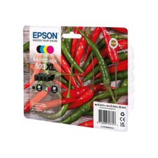 EPSON 503XL MULTIPACK CARTUCCIA INCHIOSTRO CONFEZIONE DA 4 NERO-GIALLO-CIANO-MAGENTA PER Expression Home XP-5200, WF-2960DWF, WF-2965DWF